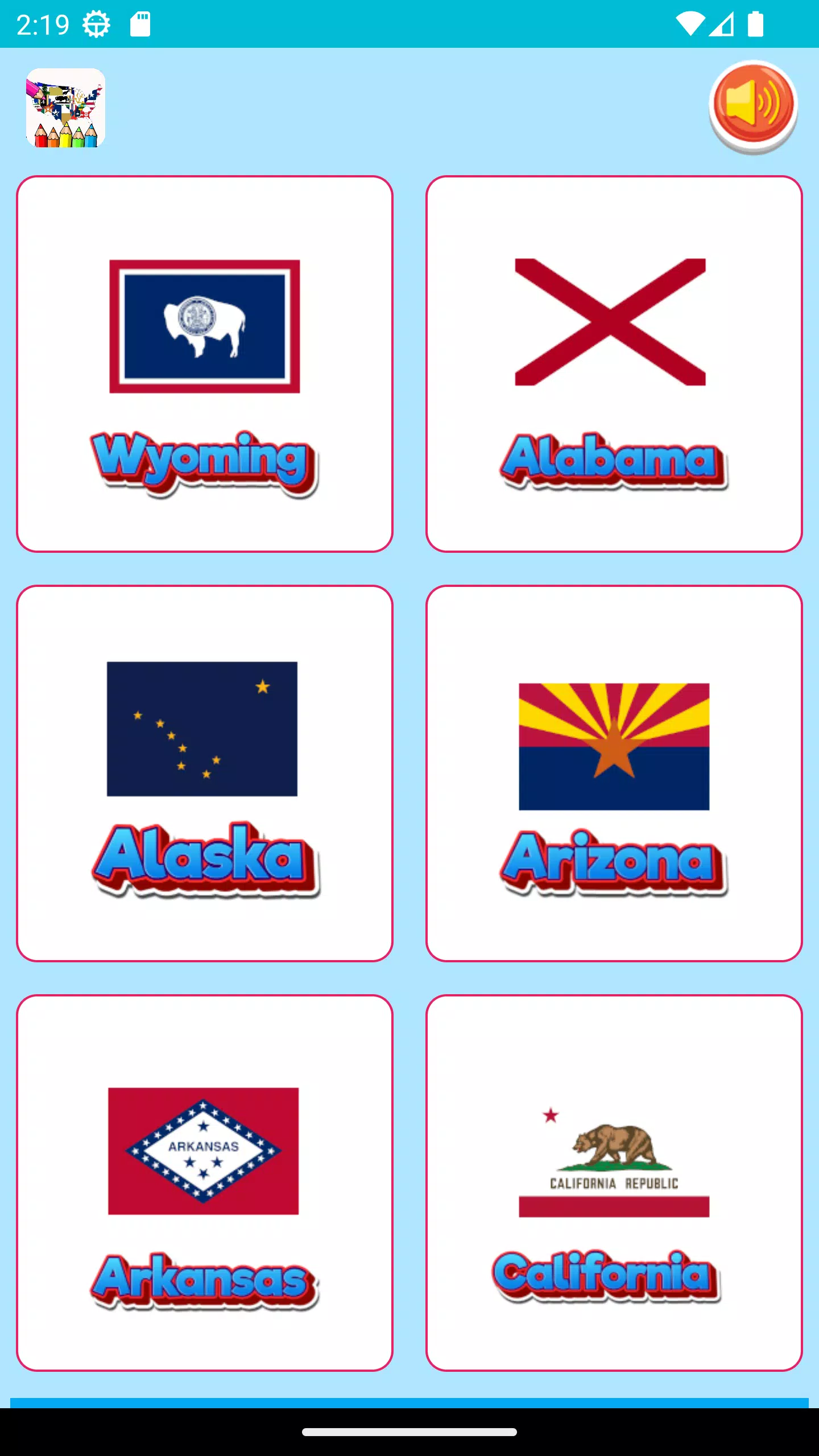 coloring flag of U.S. state スクリーンショット 2