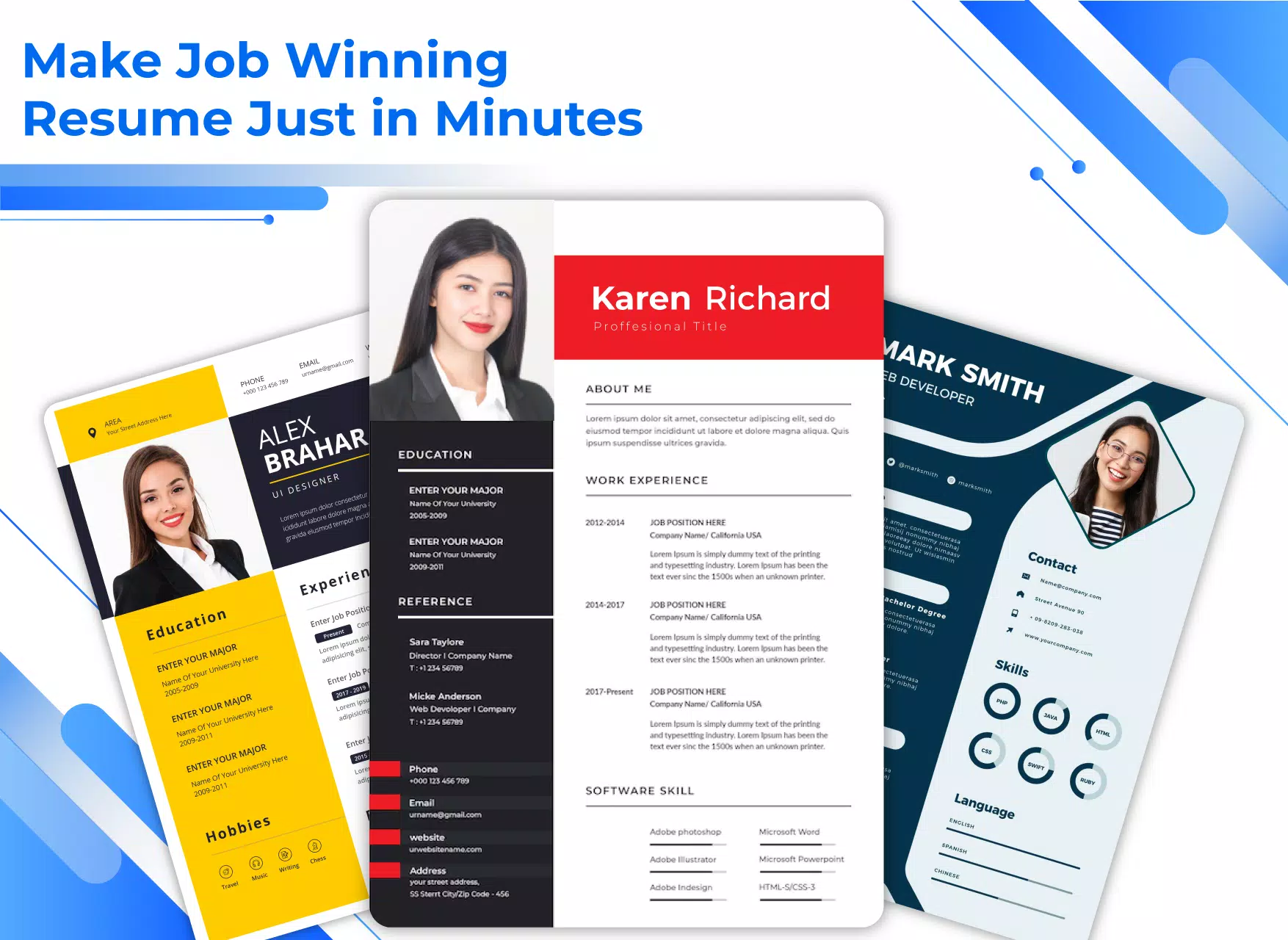 Resume Builder - PDF CV Maker Tangkapan skrin 0