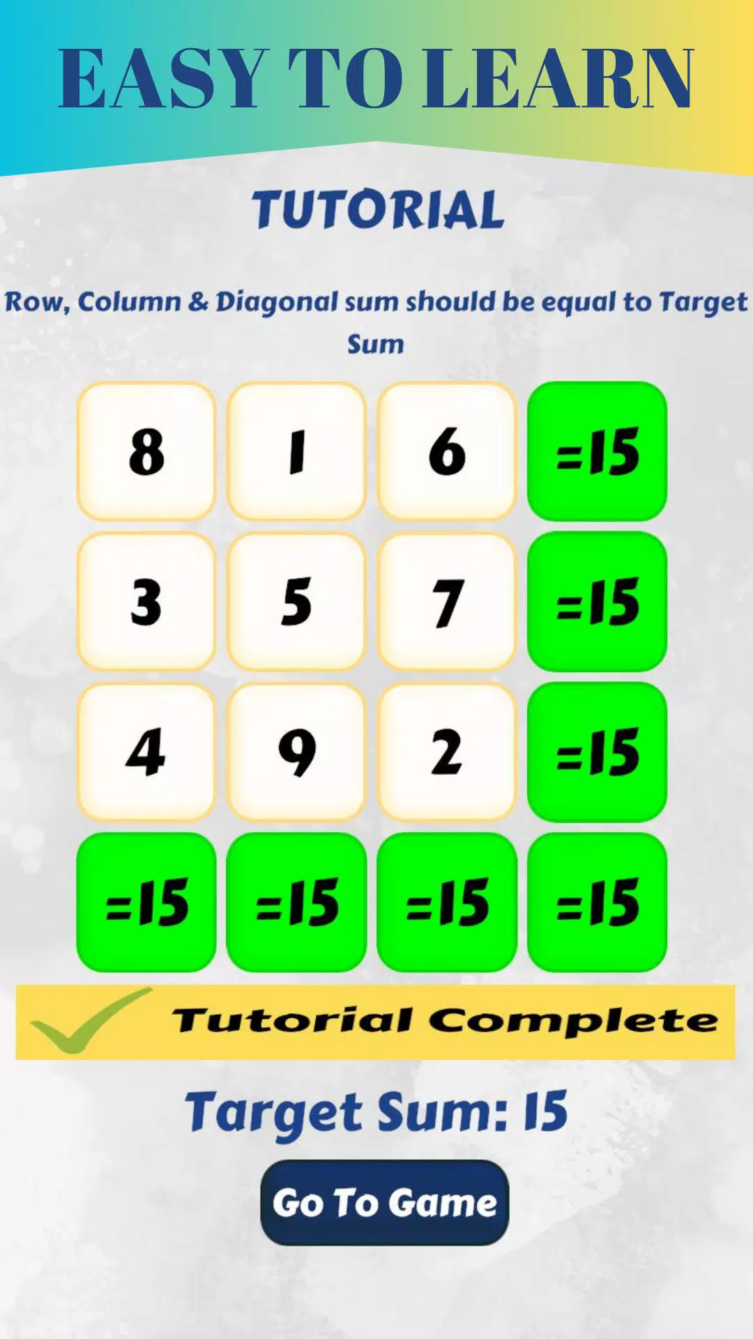 Magic Square game Tangkapan skrin 3