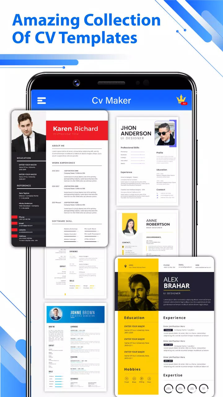 Resume Builder - PDF CV Maker Tangkapan skrin 2