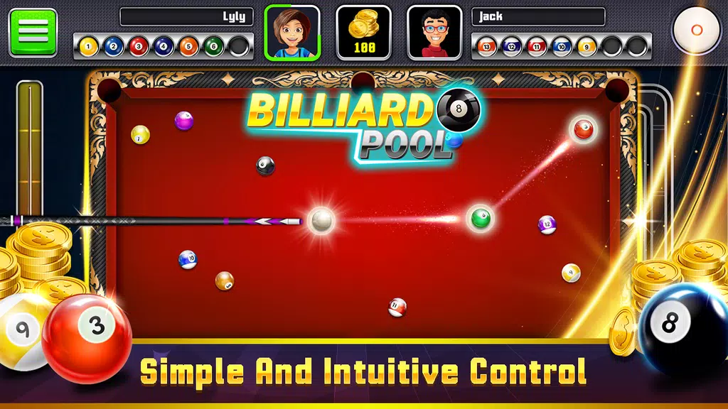 Billiards 8 ball ဖန်သားပြင်ဓာတ်ပုံ 0