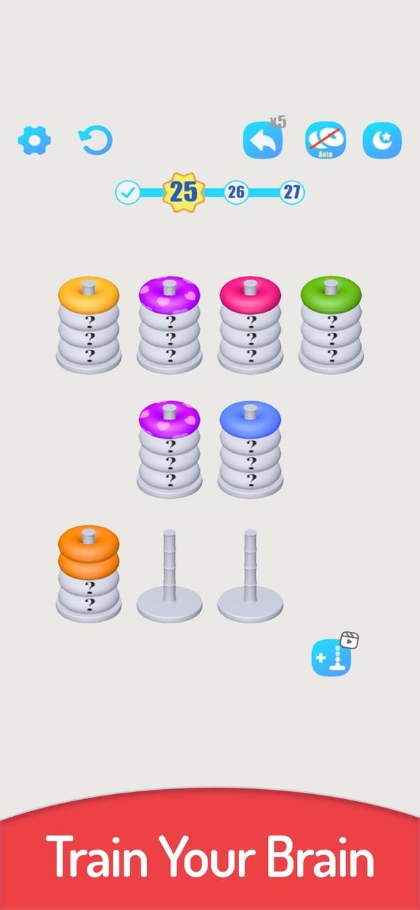 Schermata 3D Color Sort Hoop Stack 1