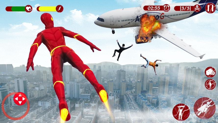 Super Speed: Flying Hero Games Tangkapan skrin 2