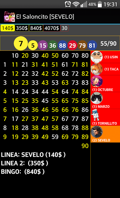Bingo UsuBingo Ảnh chụp màn hình 2