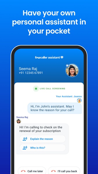 Truecaller: Caller ID & Spam Call Blocker Screenshot 2