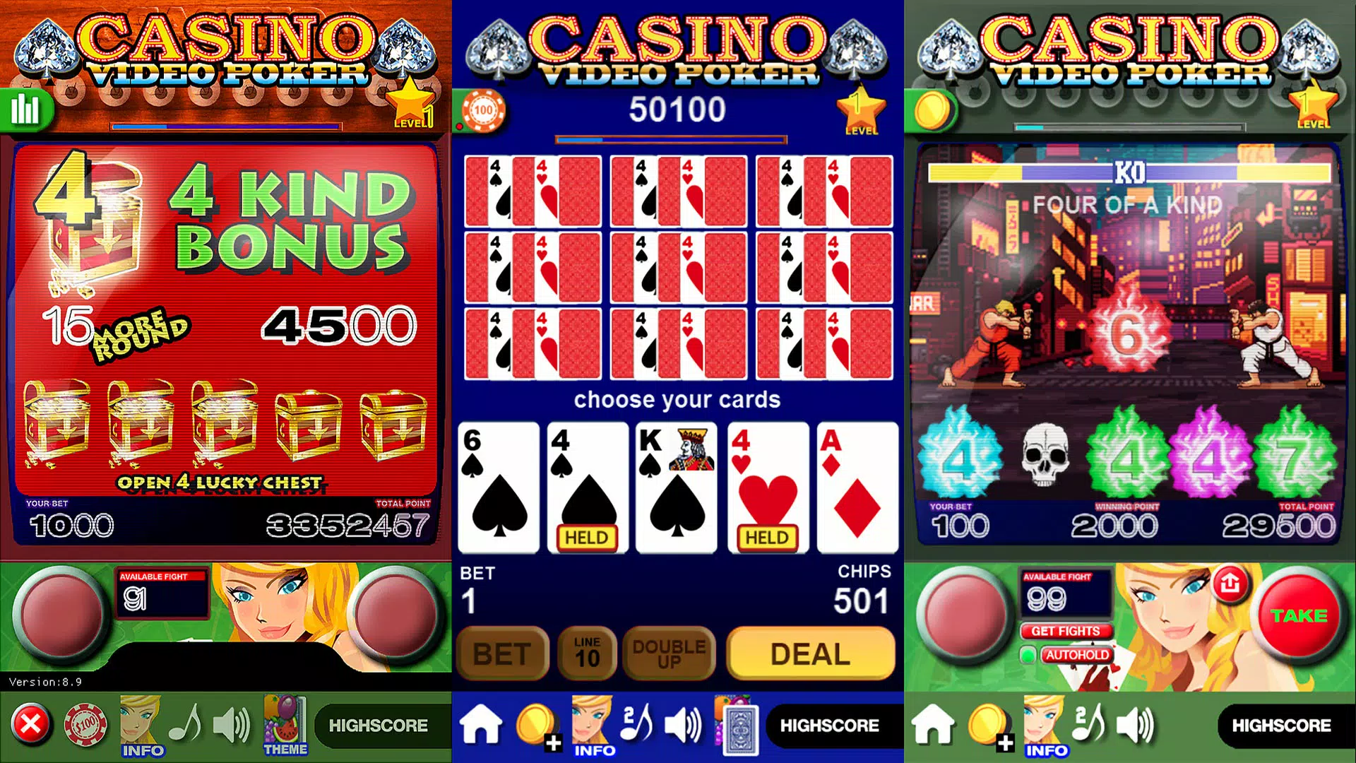 Casino Video Poker Capture d'écran 1