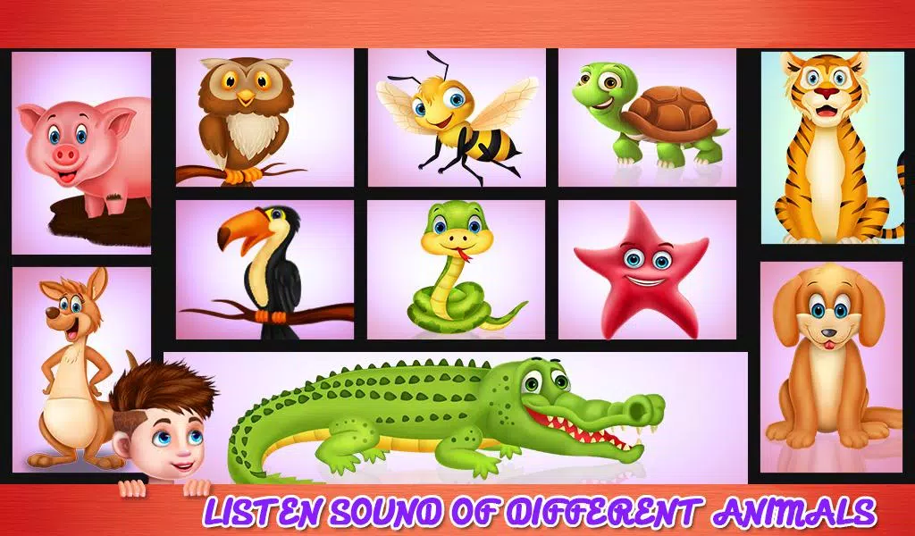 Learning Animal Sounds Games ဖန်သားပြင်ဓာတ်ပုံ 1