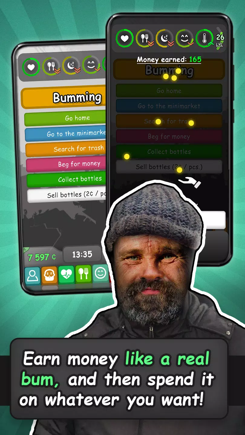 Homeless: Life Simulator स्क्रीनशॉट 0