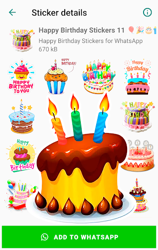 Birthday Stickers for WhatsApp應用截圖第1張