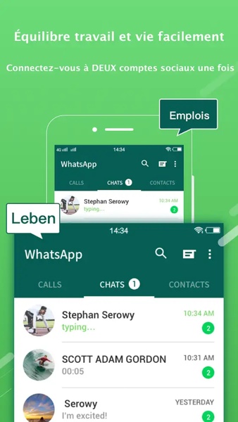 Whatsapp Messenger Tips bleu ဖန်သားပြင်ဓာတ်ပုံ 2