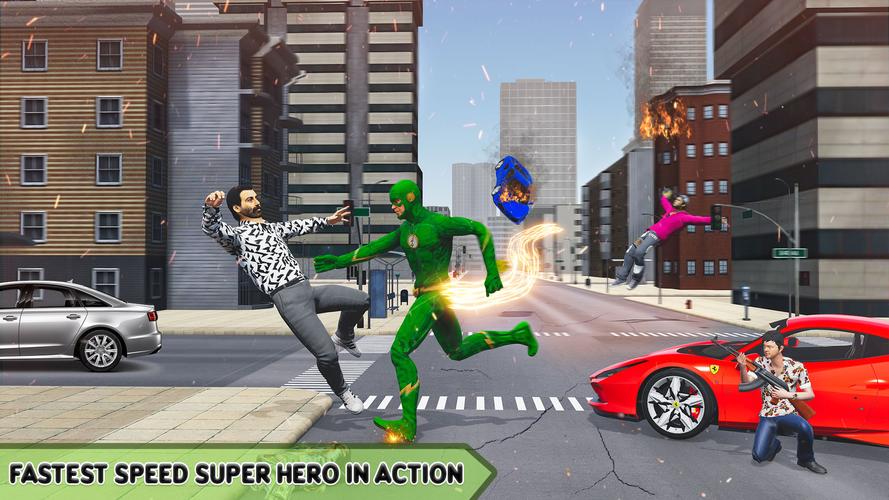 Super Speed: Flying Hero Games Tangkapan skrin 3