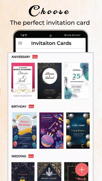 Invitation Card Maker & Ecards ภาพหน้าจอ 1