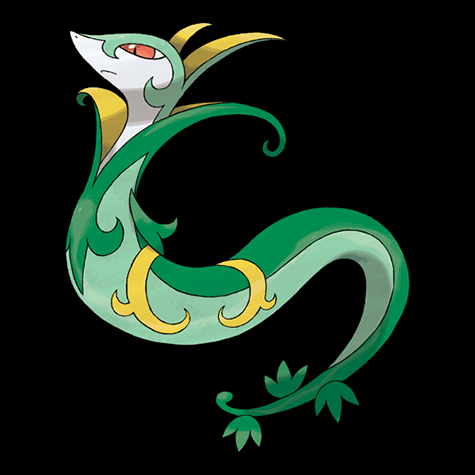 Serperior sa Pokemon Scarlet & Violet bilang bahagi ng isang artikulo tungkol sa Quaquaval 7-Star Tera Raid.