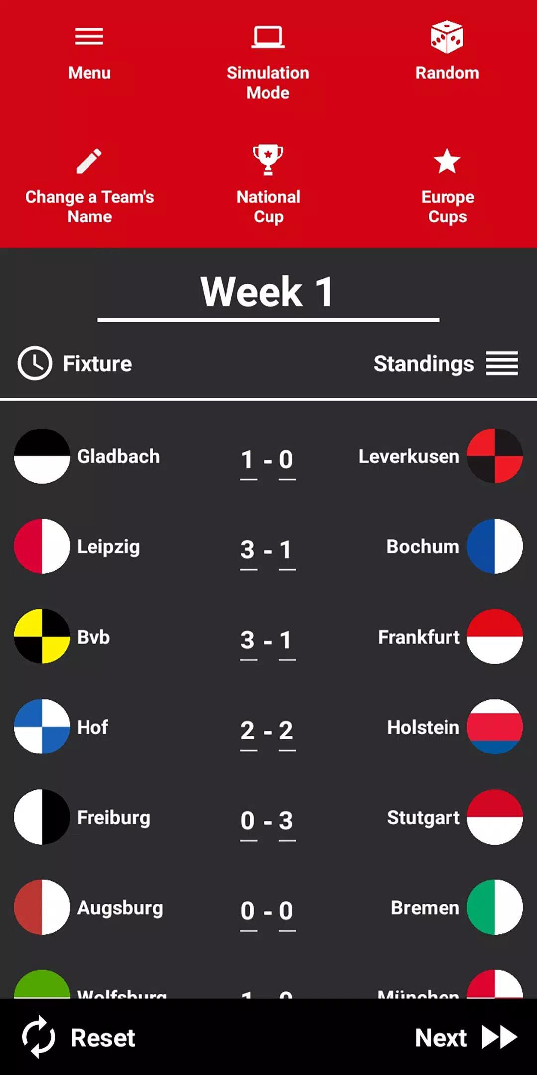German League Simulator Game應用截圖第0張
