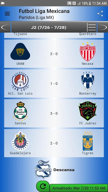 SoccerLair Mexican Leagues Screenshot 2