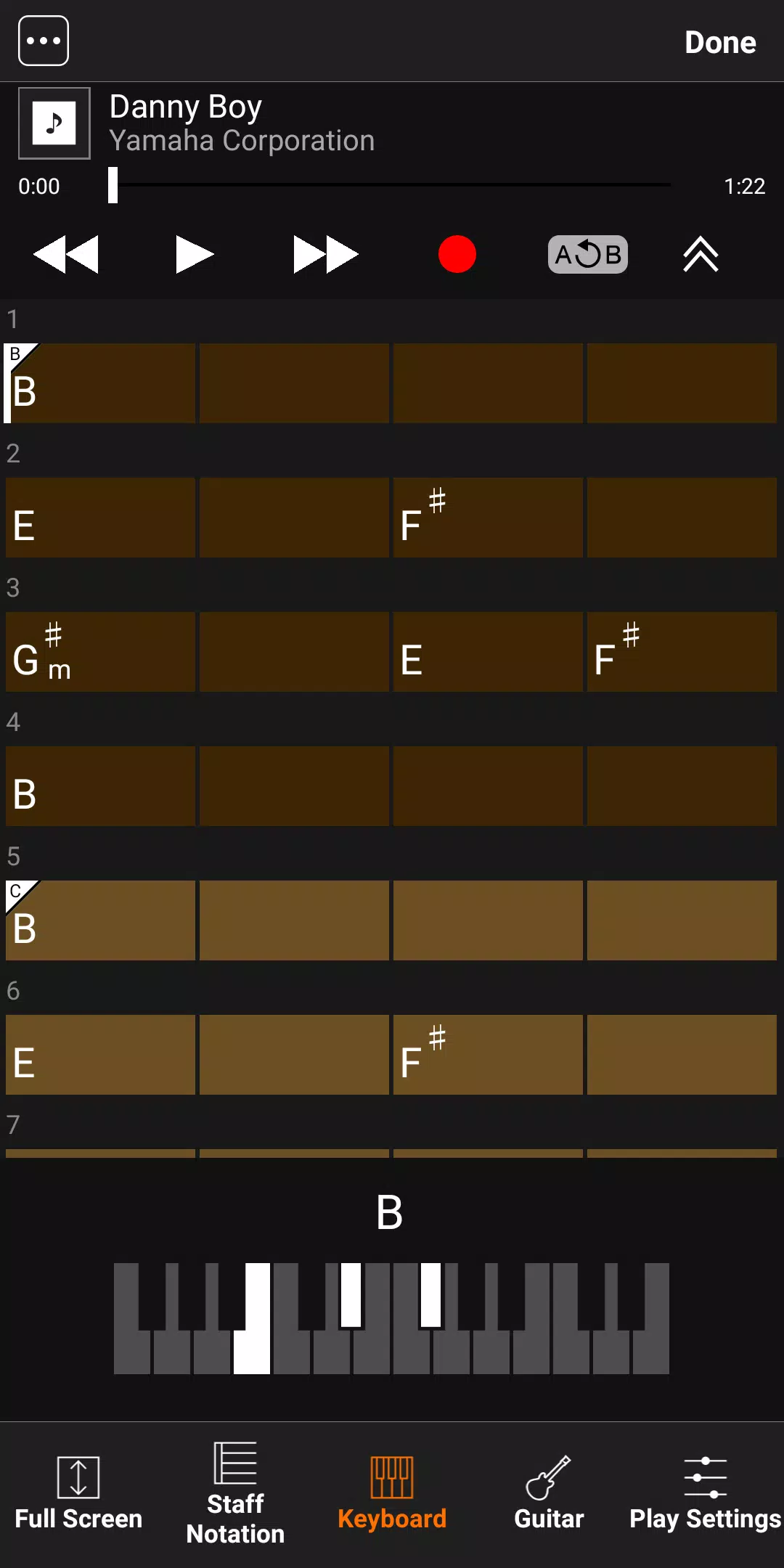 Chord Tracker Captura de pantalla 1