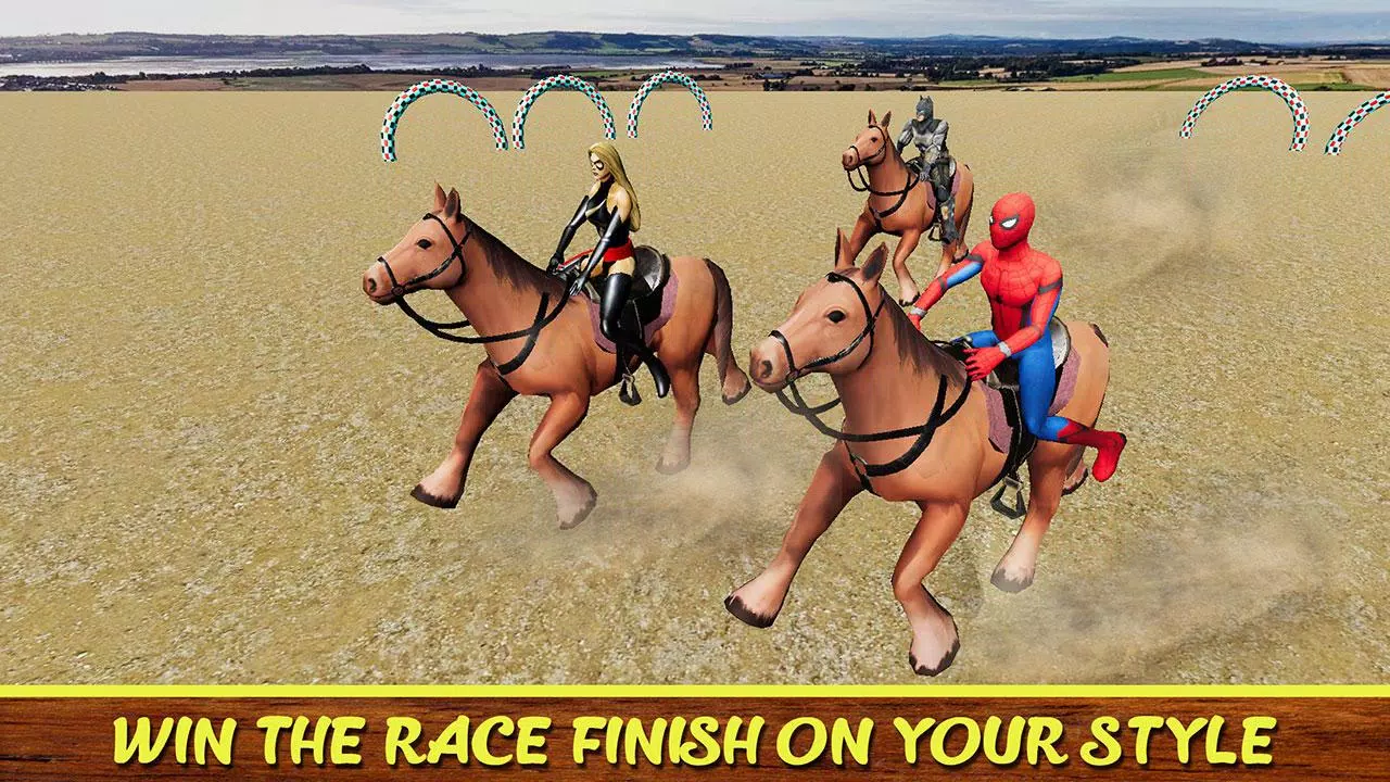 Diligent SuperHeroes Horse Riding 3d Скриншот 3