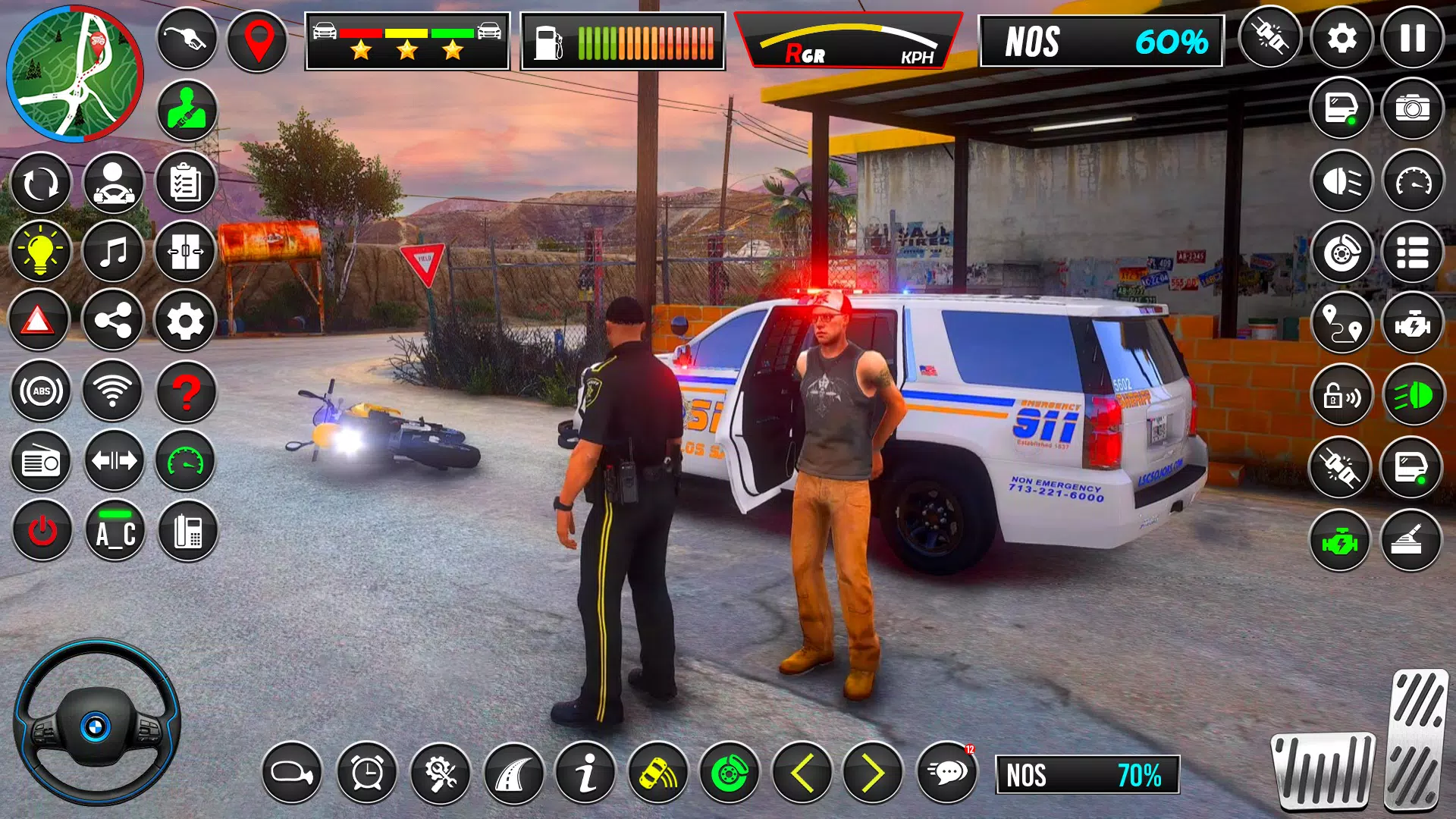 US Police Car Chase Car Game Captura de pantalla 0