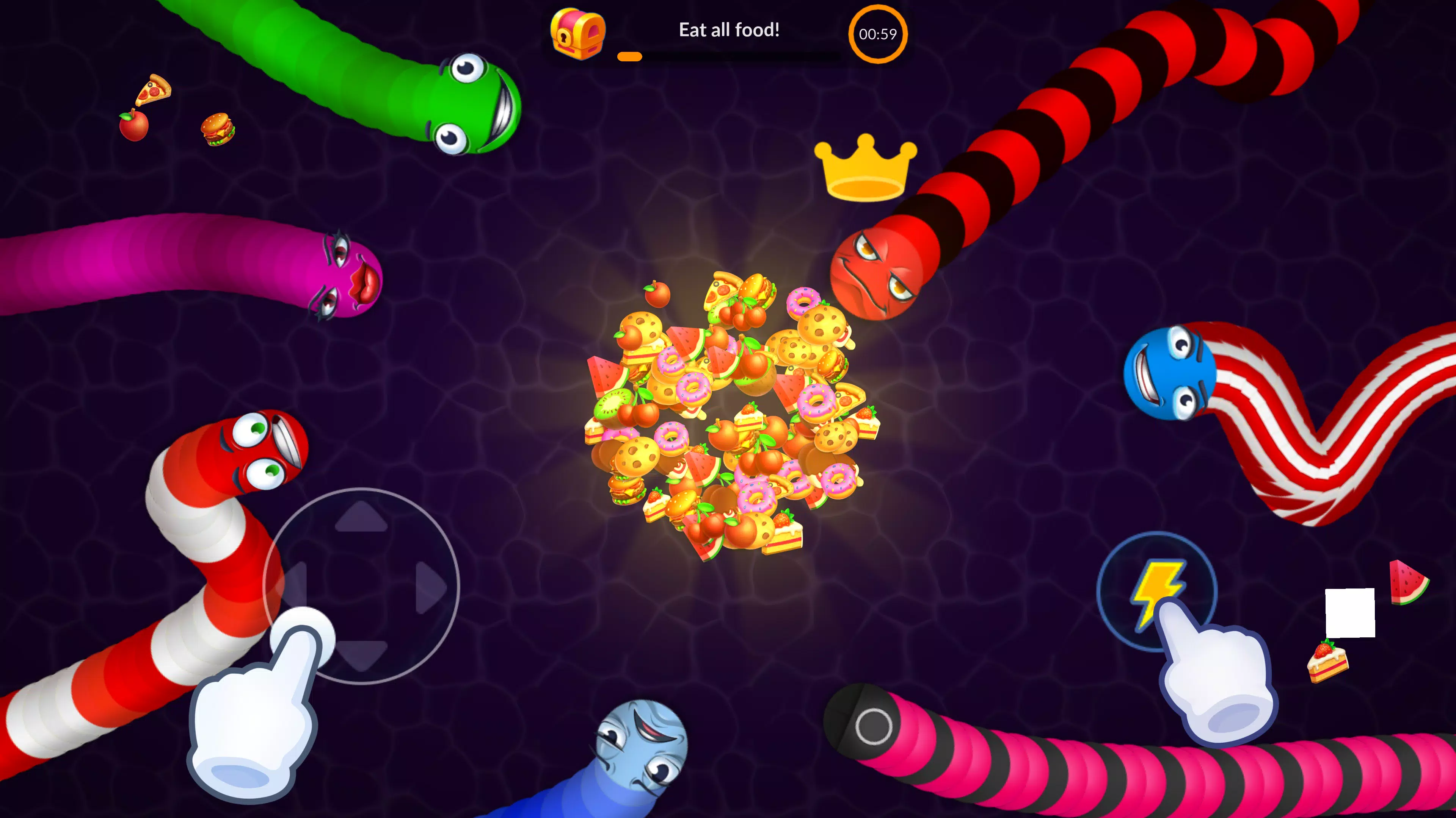 Snake vs Worms: amusement io Capture d'écran 3