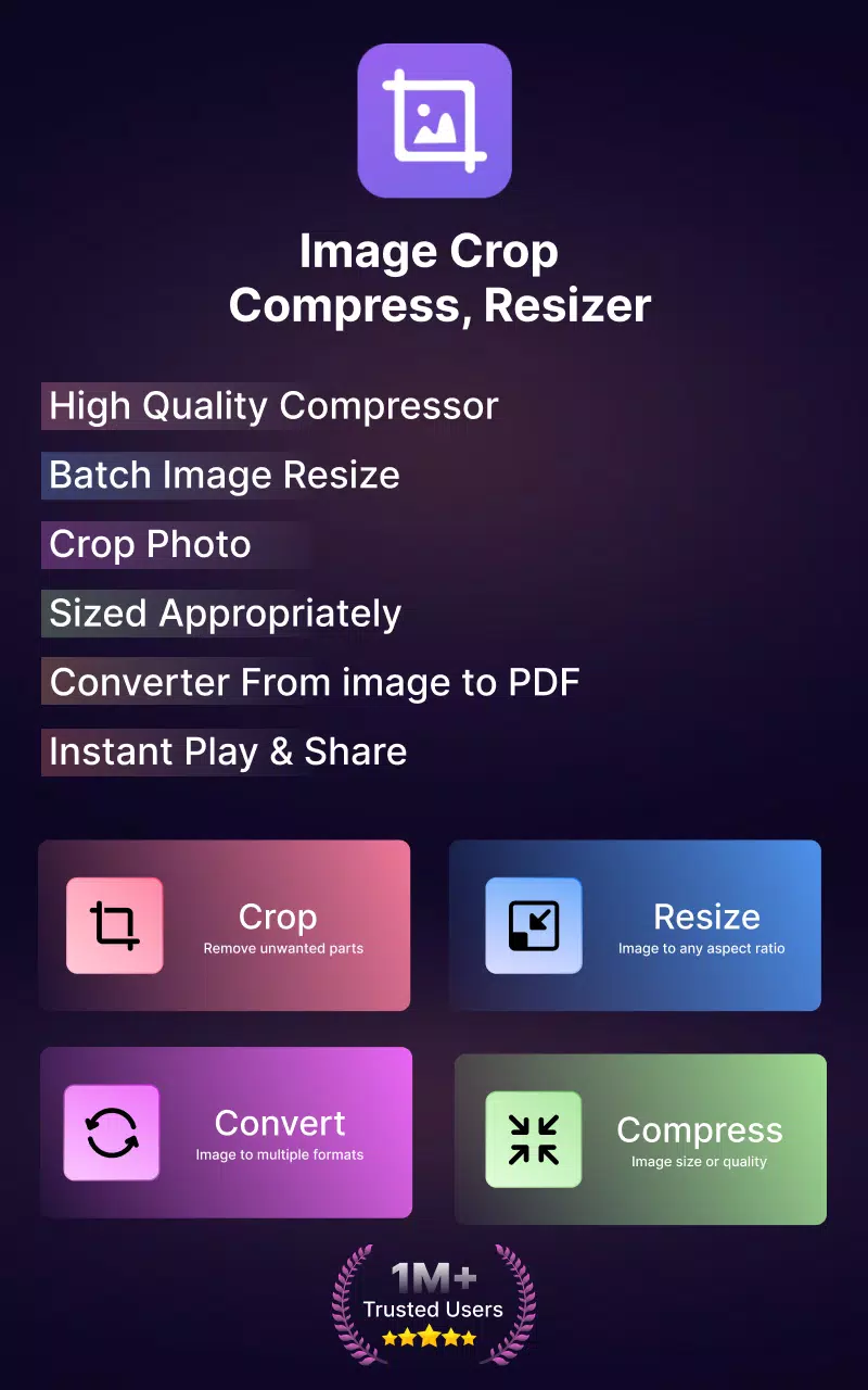 Image Crop - Compress, Resizer Capture d'écran 0