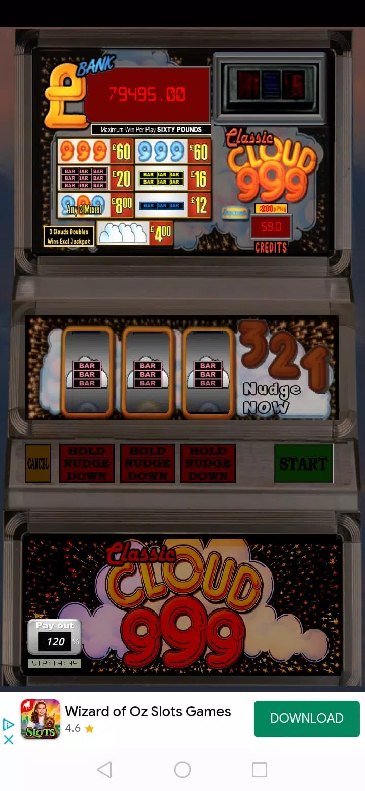 Cloud 999 UK Multi Stake Slot ဖန်သားပြင်ဓာတ်ပုံ 1