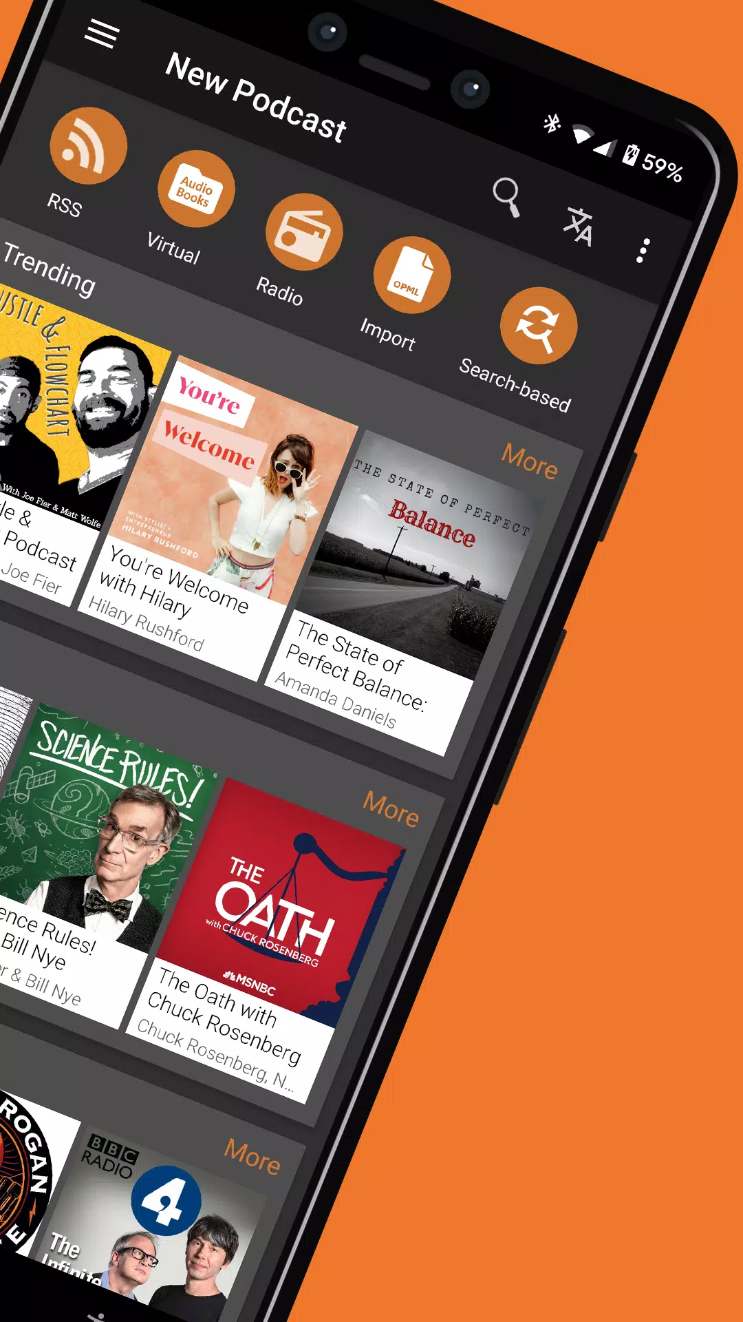 Podcast Addict Zrzut ekranu 1
