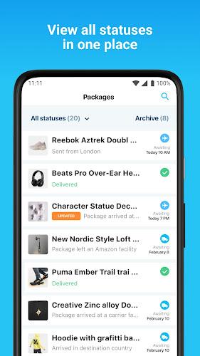 Package Tracker - pkge Mobile Скриншот 1