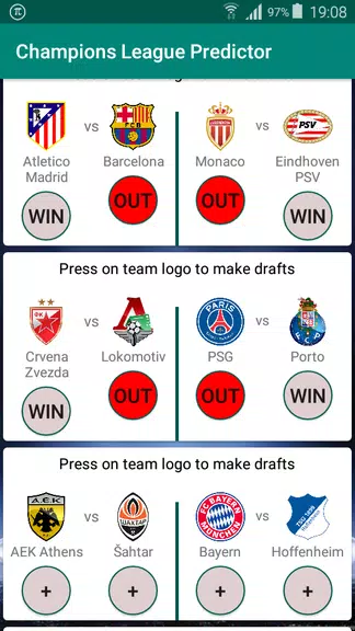 Champions Football Predictor Screenshot 1