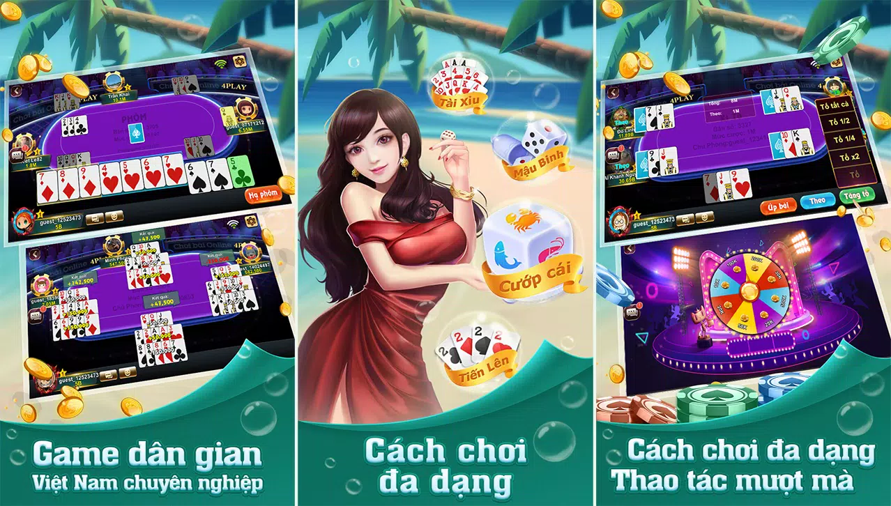 4Play - Tiến Lên Miền Nam Online Schermafbeelding 1