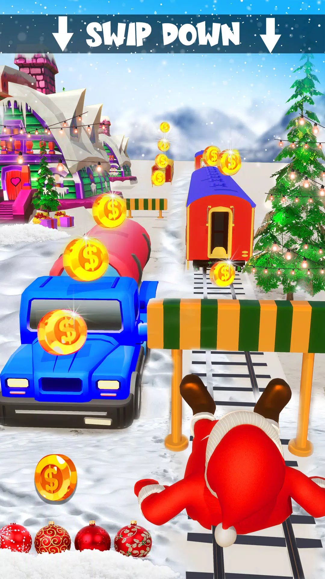 Schermata Xmas Santa Surfer Running Game 3