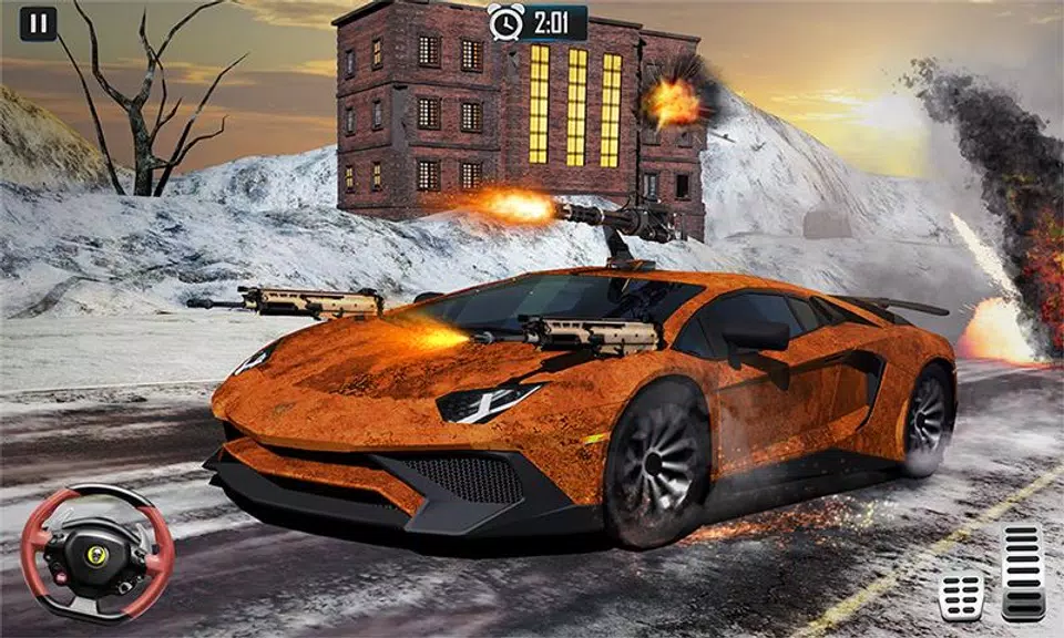 Mad Car War Death Racing Games Capture d'écran 2