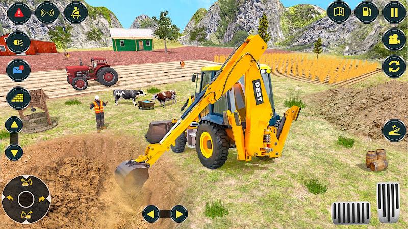 Village Excavator JCB Games Schermafbeelding 1