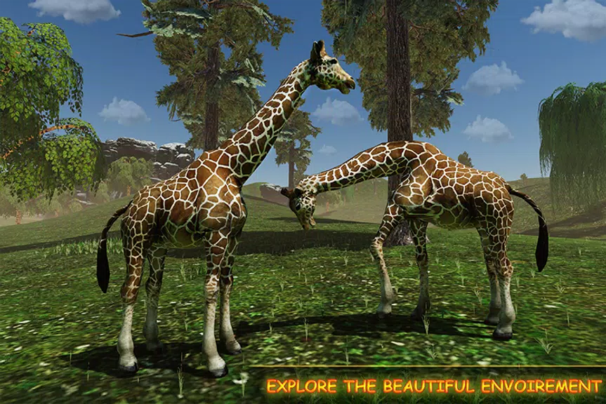 Giraffe Family Life Jungle Sim Captura de tela 1