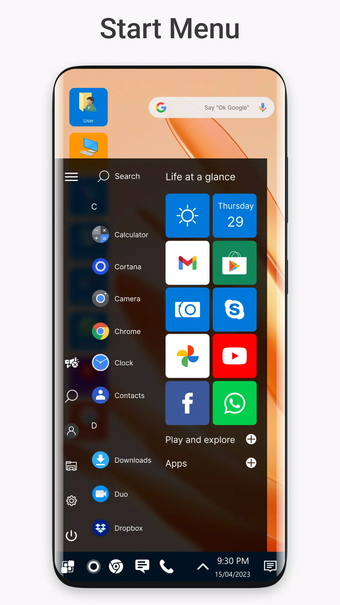 Win 11 Launcher Zrzut ekranu 1