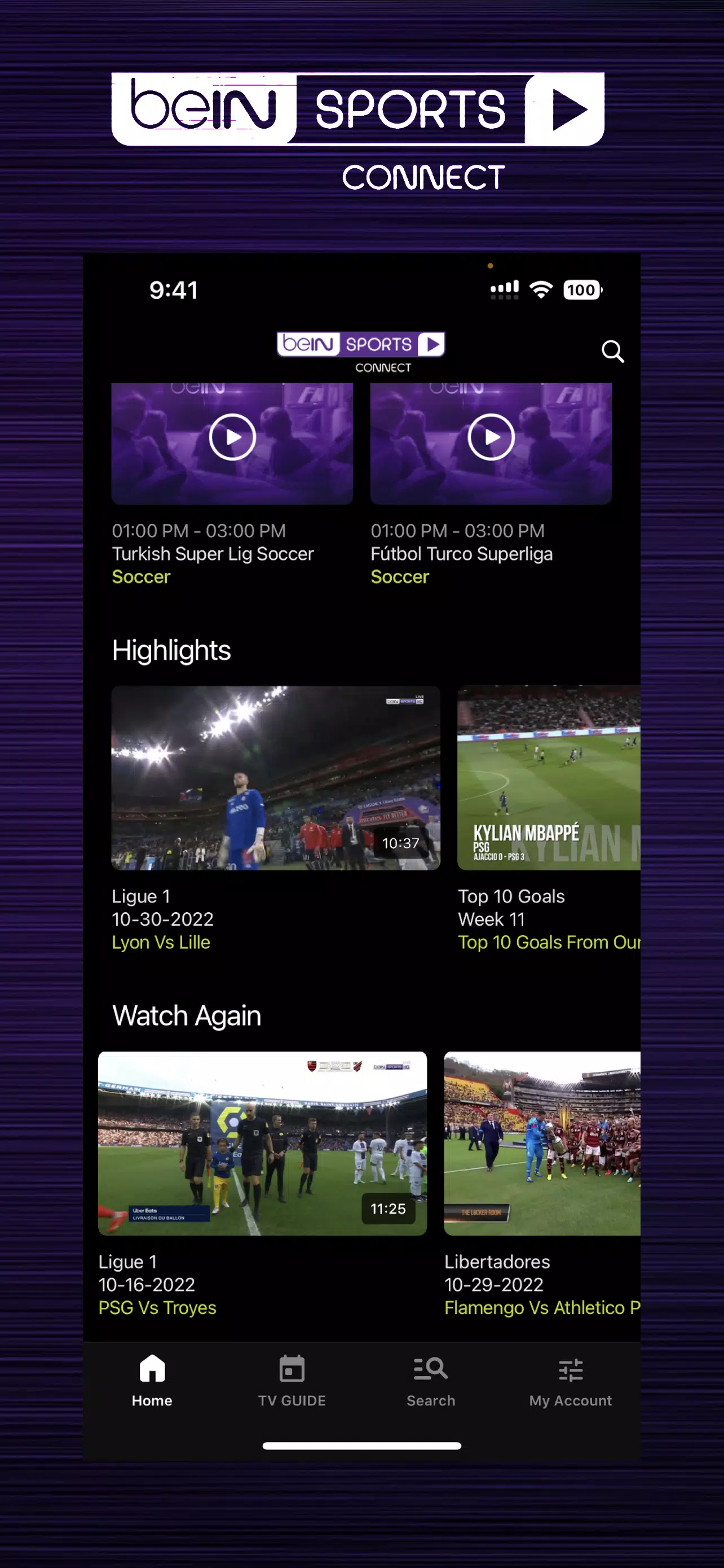 beIN SPORTS CONNECT应用截图第1张