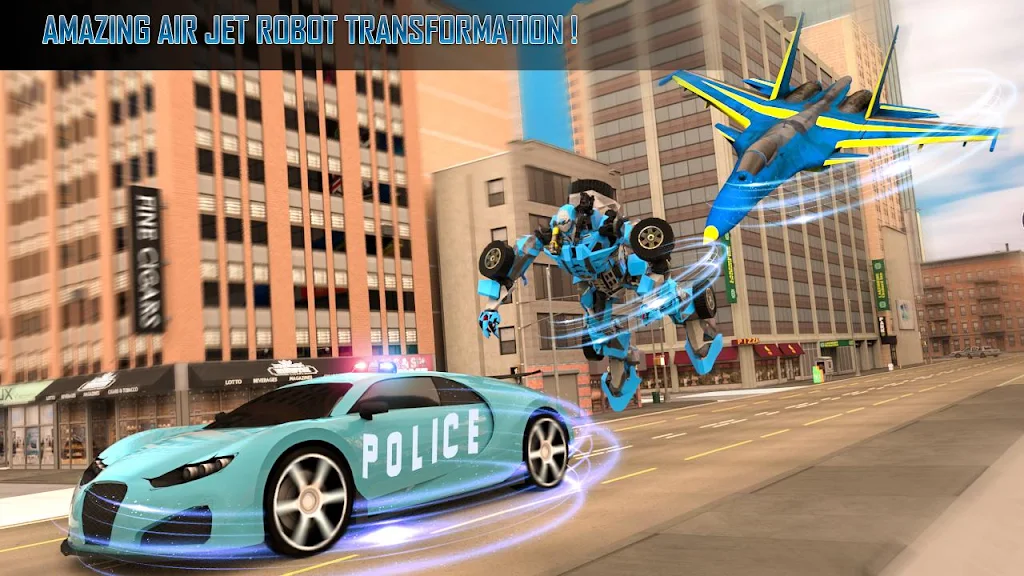 Police Air Jet Multi Robot Shooting Game应用截图第1张