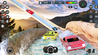 Water Slide Car Race games Captura de pantalla 1