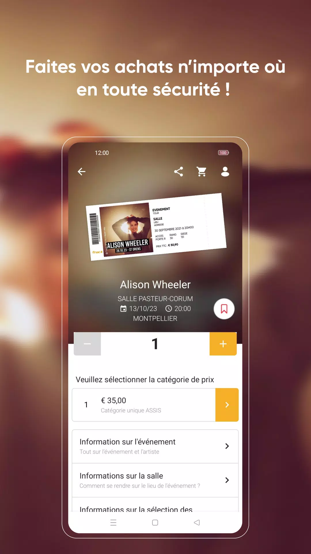 Fnac Spectacles Capture d'écran 2