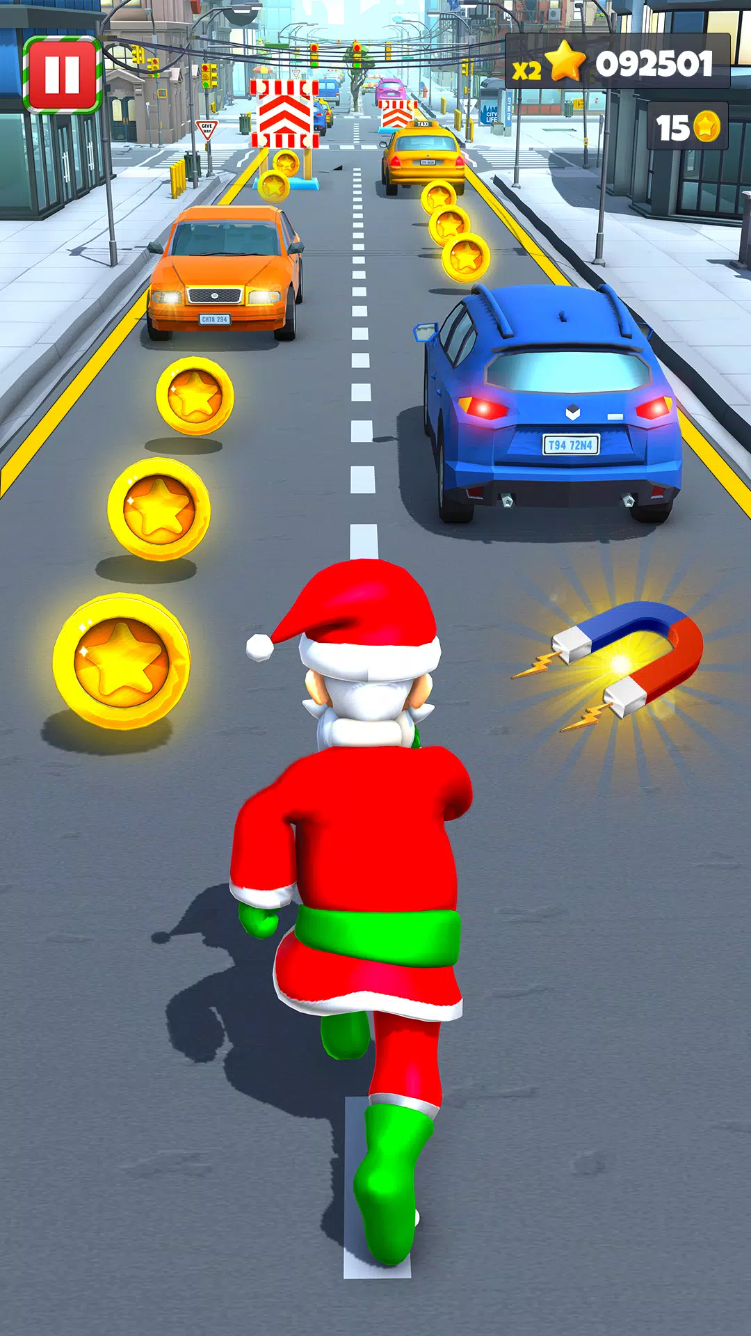 Schermata Xmas Santa Surfer Running Game 1