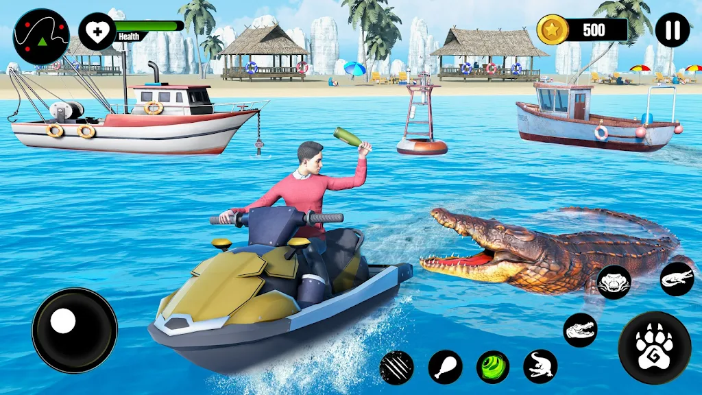 Crocodile Attack Animal games ဖန်သားပြင်ဓာတ်ပုံ 2