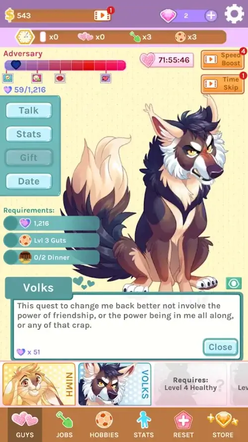 Blush Blush - Idle Otome Game Скриншот 3
