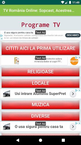 TV Romania Online: Programe TV Ekran Görüntüsü 0