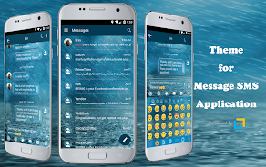 SMS Messages Bubble Rain Theme应用截图第0张