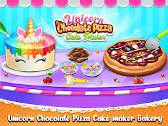 Sweet unicorn cake bakery chef Скриншот 0