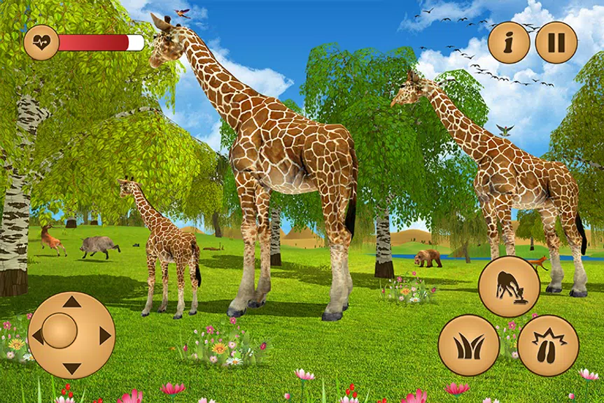 Giraffe Family Life Jungle Sim Captura de tela 3