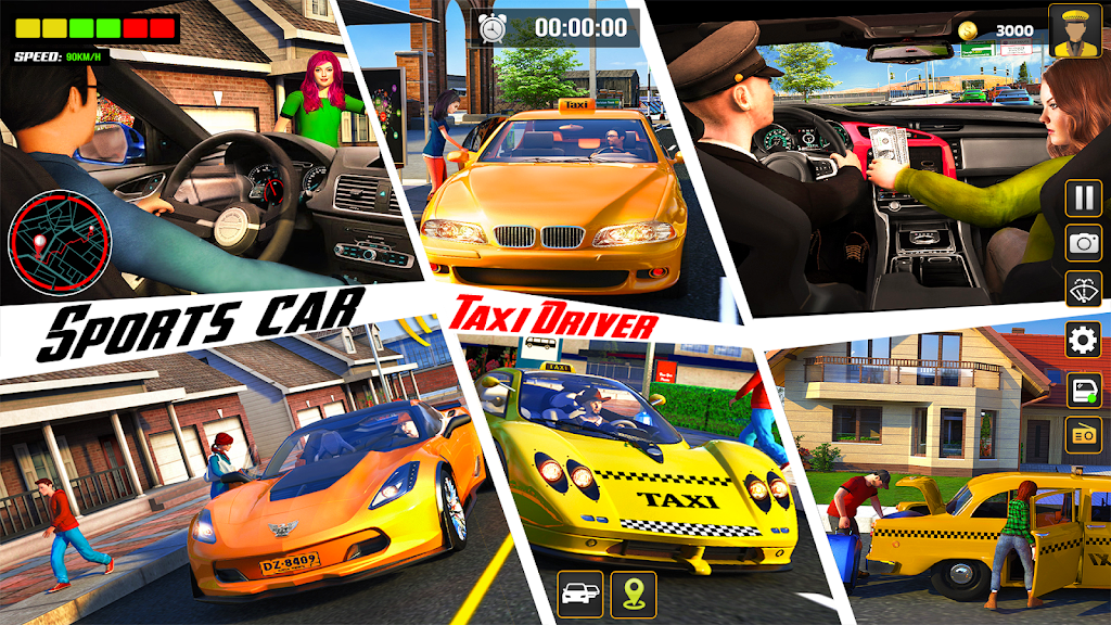 City Cab Driver Car Taxi Games Tangkapan skrin 2