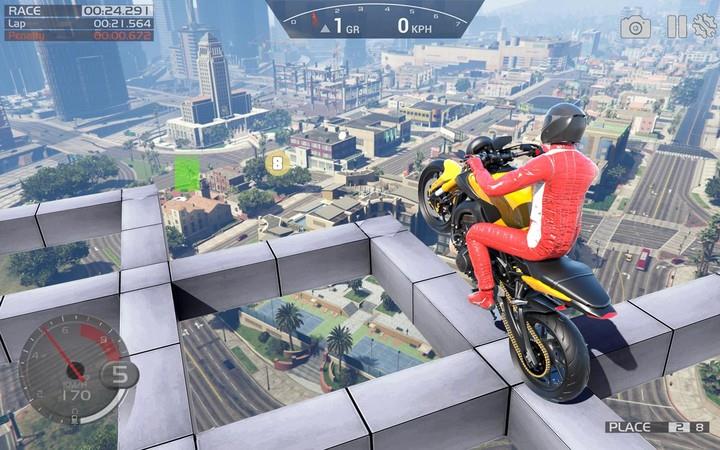 Crazy Stunt Rider GT Bike Game Capture d'écran 2