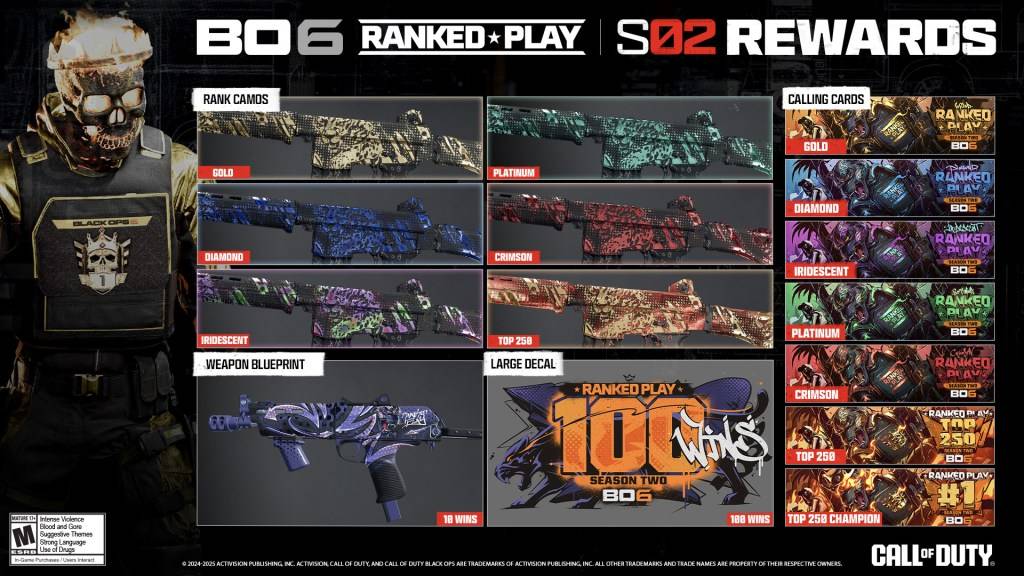 Black Ops 6 Season 2 Ranking Play Rewards