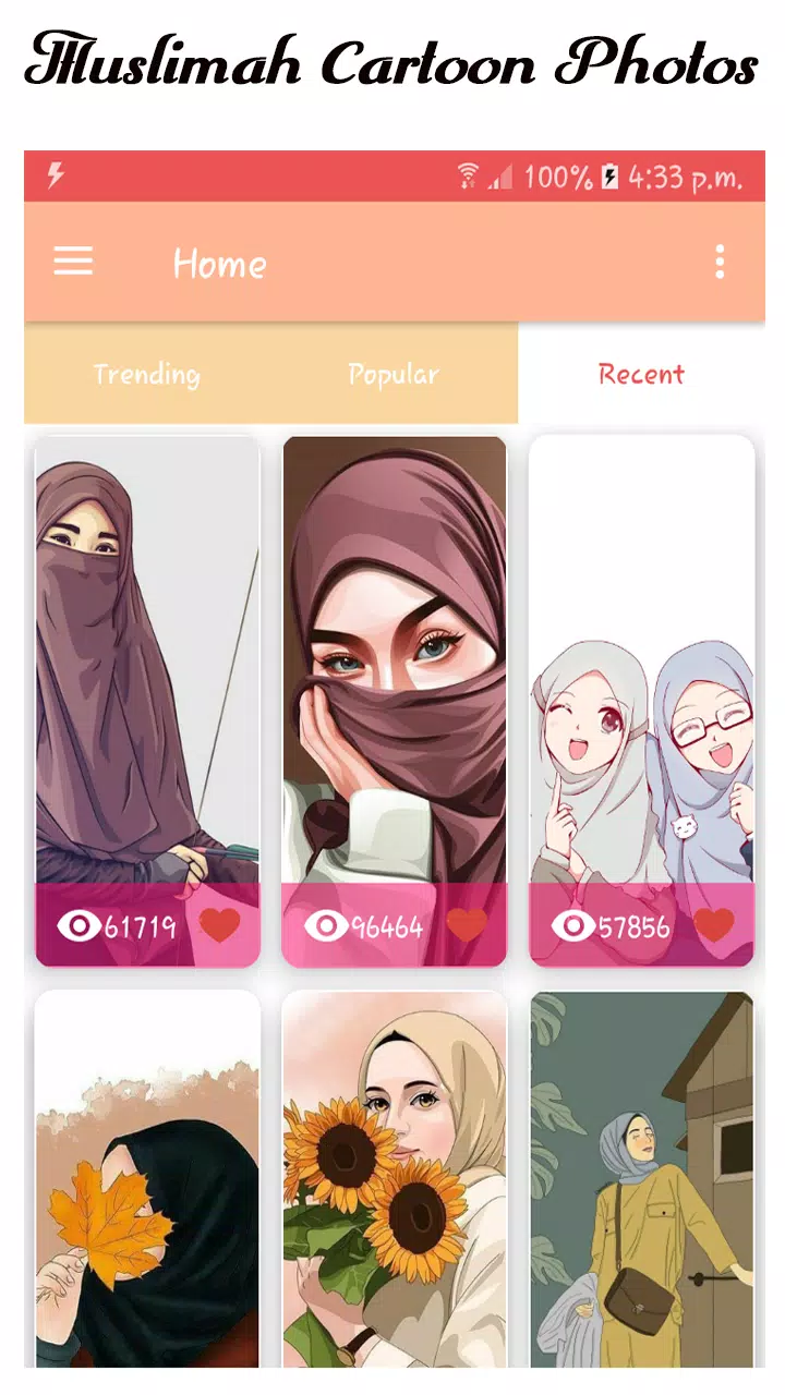 Muslimah Cartoon Wallpapers HD Ảnh chụp màn hình 0