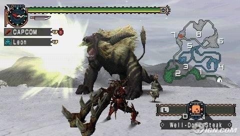 Monster Hunter Freedom Unite menyaksikan siri ini tiba di PSP, momen penting untuk pemain Jepun. | Kredit Imej: Capcom